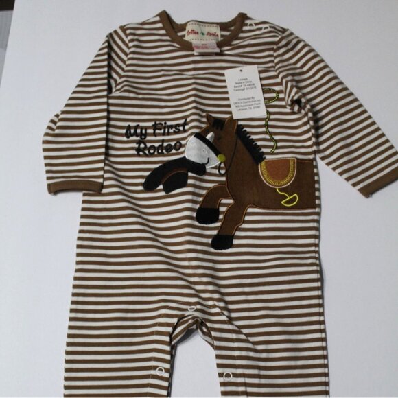 NWT Toffee Apple "My First Rodeo" One Piece Size 9 months Cowboy, Horses - Picture 2 of 13